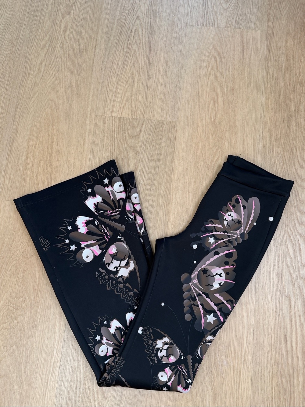 NWOT Cynthia Rowley Bonded Fit and Flare Neoprene Pants in Black Butterfly 4 - Picture 10 of 10
